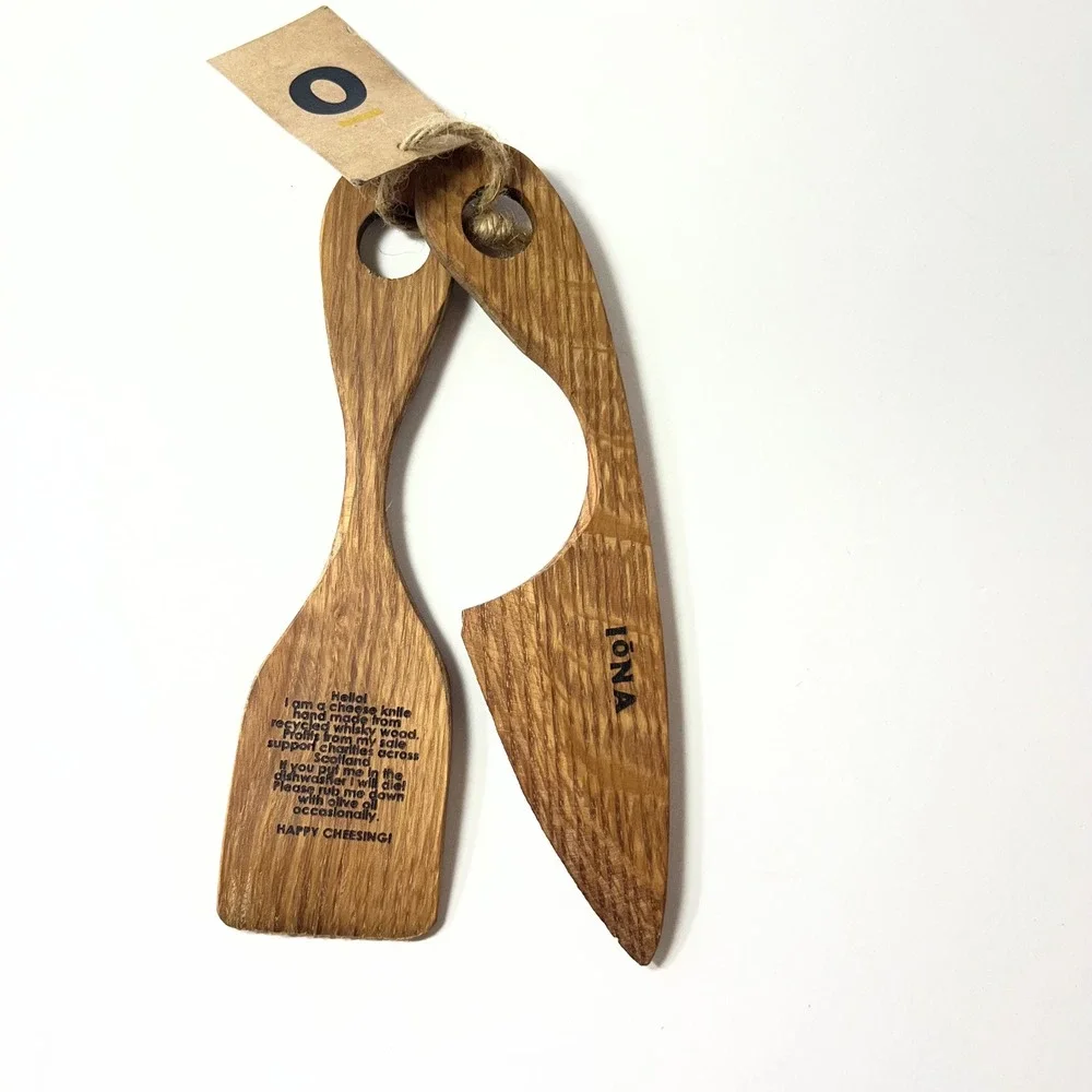 Iona Whiskey Wood Hand Made Cheese Knifes Scotland 8